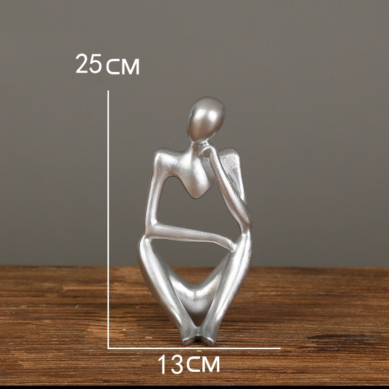 Nordic Art Abstract Thinker Statue Modern European Style