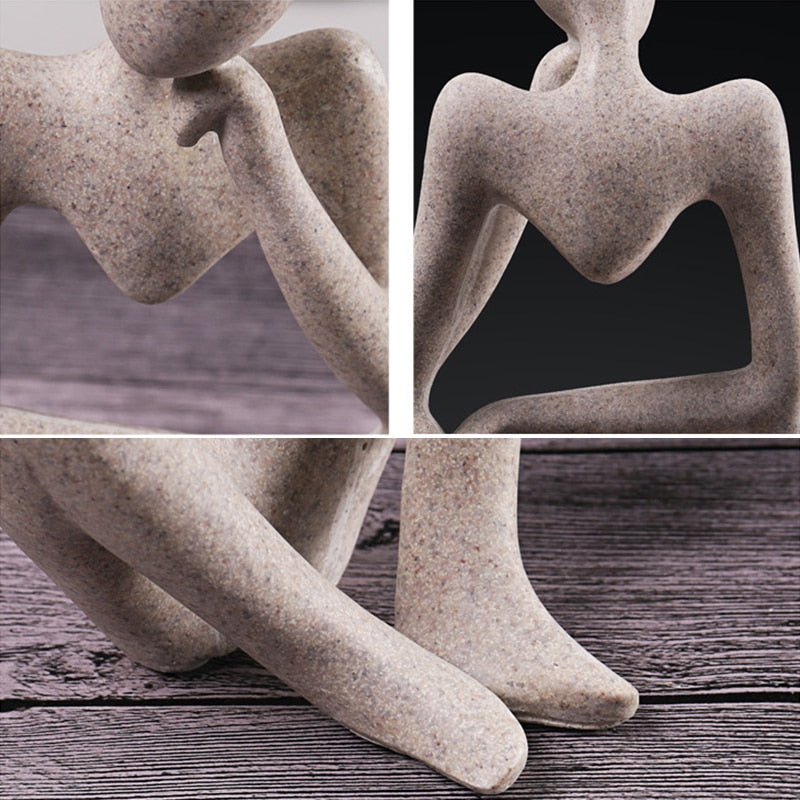 Nordic Art Abstract Thinker Statue Modern European Style