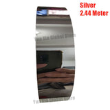 1 Roll Mirror Wall Sticker Stainless Steel