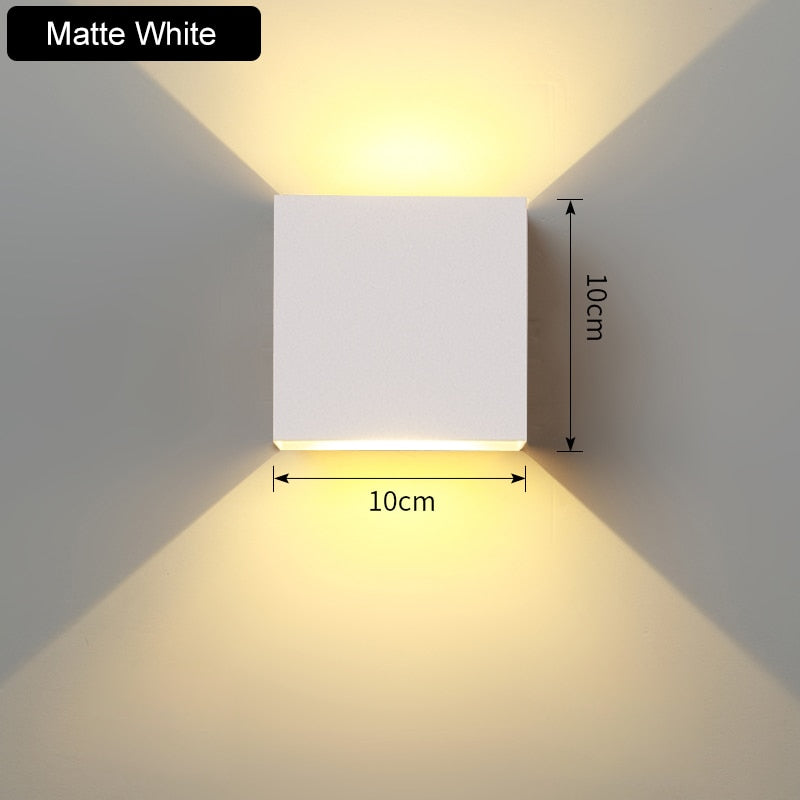 6W Up and Down Wall Lamps gold silver LED Aluminum Wall Light
