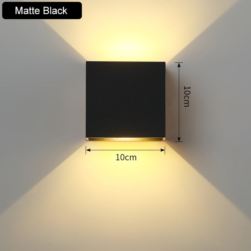 6W Up and Down Wall Lamps gold silver LED Aluminum Wall Light