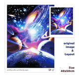 Diy Painting By Numbers Kit Space Landscape