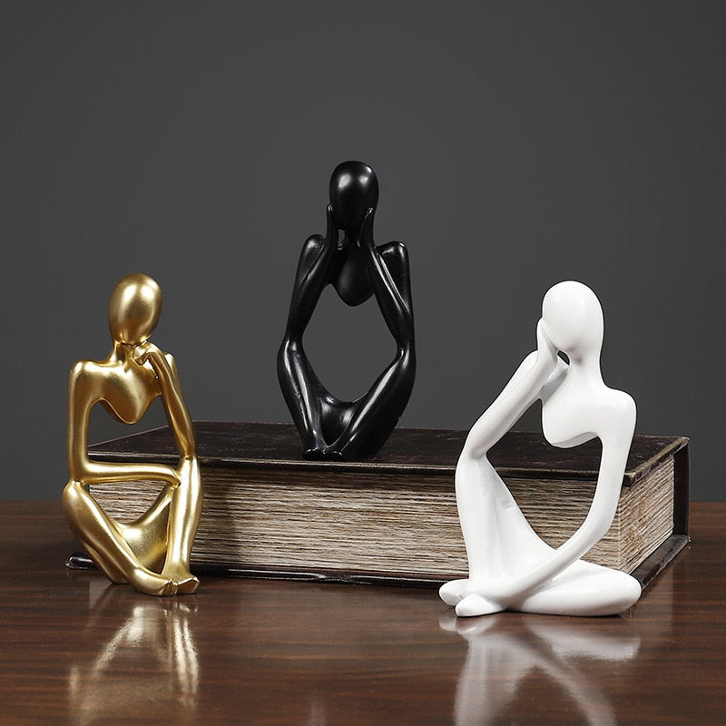 VORMIR Thinker Resin Statue Nordic Abstract Figurine Crafts