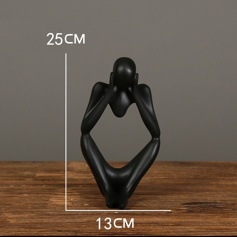 Nordic Art Abstract Thinker Statue Modern European Style
