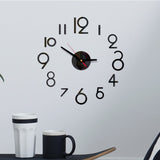 Mini Home Wall Clock 3D DIY Acrylic Mirror Stickers