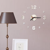 Mini Home Wall Clock 3D DIY Acrylic Mirror Stickers