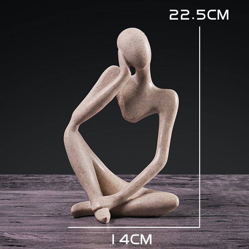 Nordic Art Abstract Thinker Statue Modern European Style
