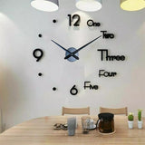 Mini Home Wall Clock 3D DIY Acrylic Mirror Stickers