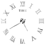 2022 New 3D Roman Numeral Acrylic Mirror Wall Clock
