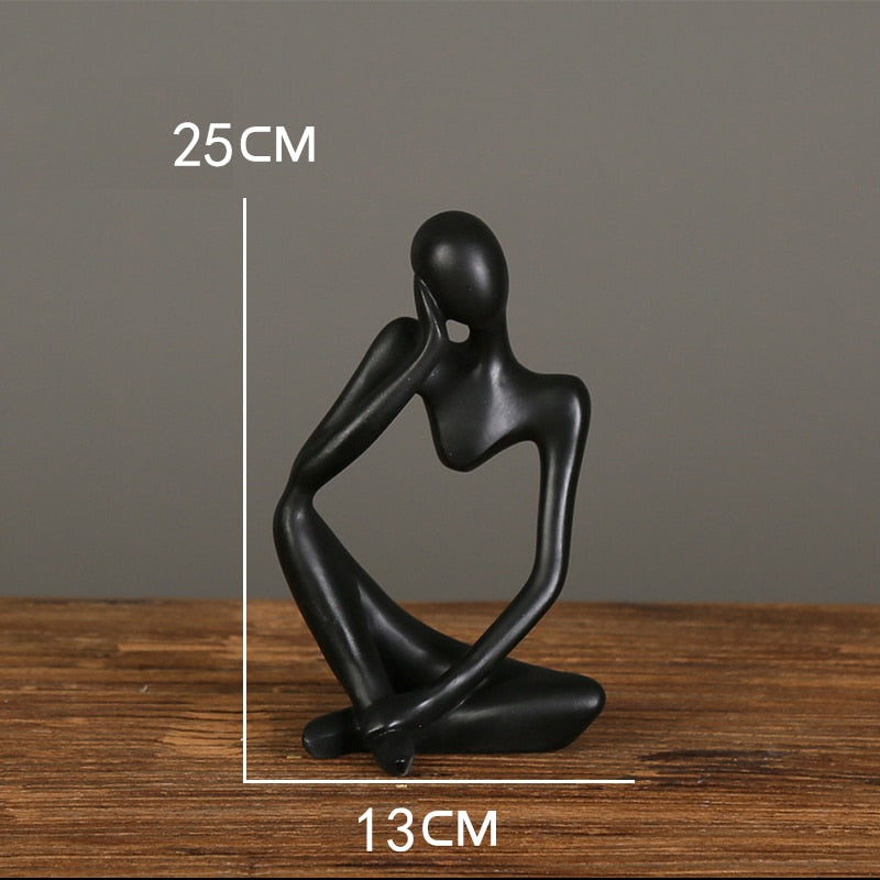 Nordic Art Abstract Thinker Statue Modern European Style