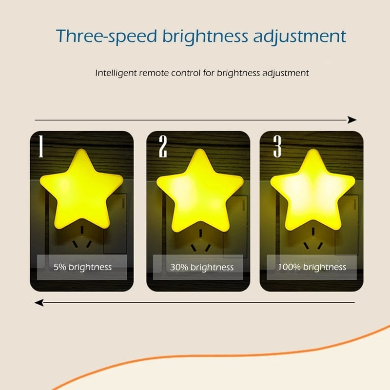 Star Shape Lamp LED Night Lights Bedside Wall Lamp