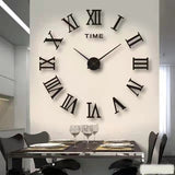 2022 New 3D Roman Numeral Acrylic Mirror Wall Clock