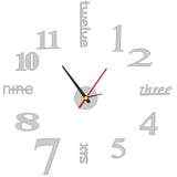 3D Wall Clock Luminous Frameless Wall Clocks DIY