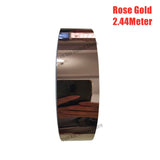1 Roll Mirror Wall Sticker Stainless Steel