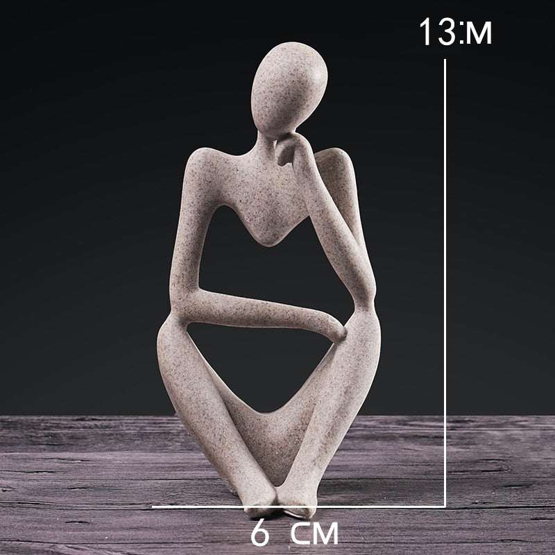 Nordic Art Abstract Thinker Statue Modern European Style