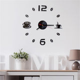 Digital Wall Clock Sticker Modern Design DIY Kitchen
