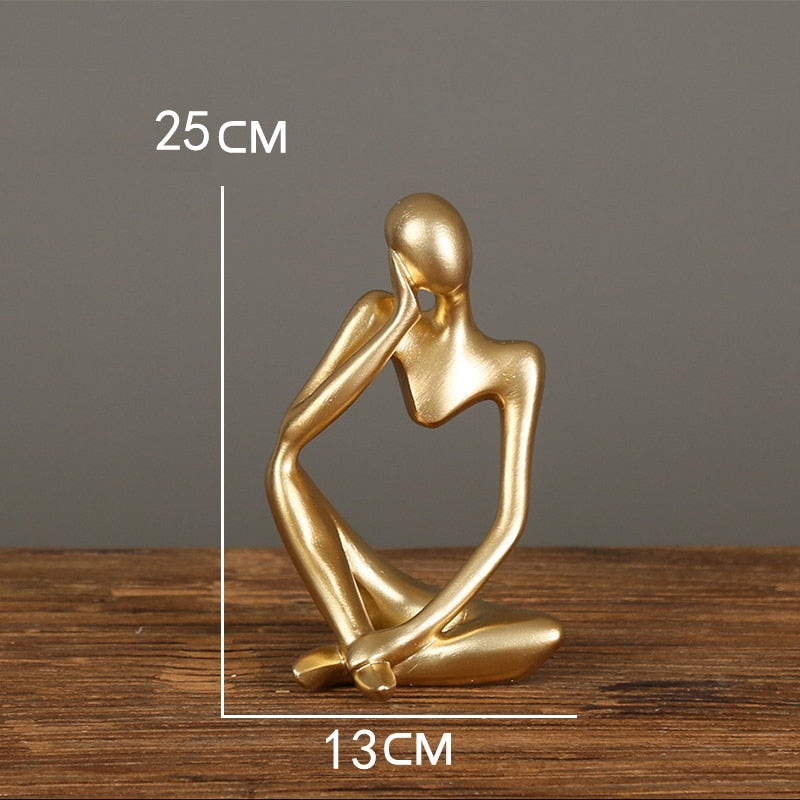 Nordic Art Abstract Thinker Statue Modern European Style