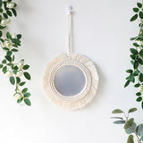 Boho Macrame Round Mirror Decorative Mirrors