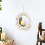 Boho Macrame Round Mirror Decorative Mirrors