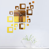 Mini Home Wall Clock 3D DIY Acrylic Mirror Stickers
