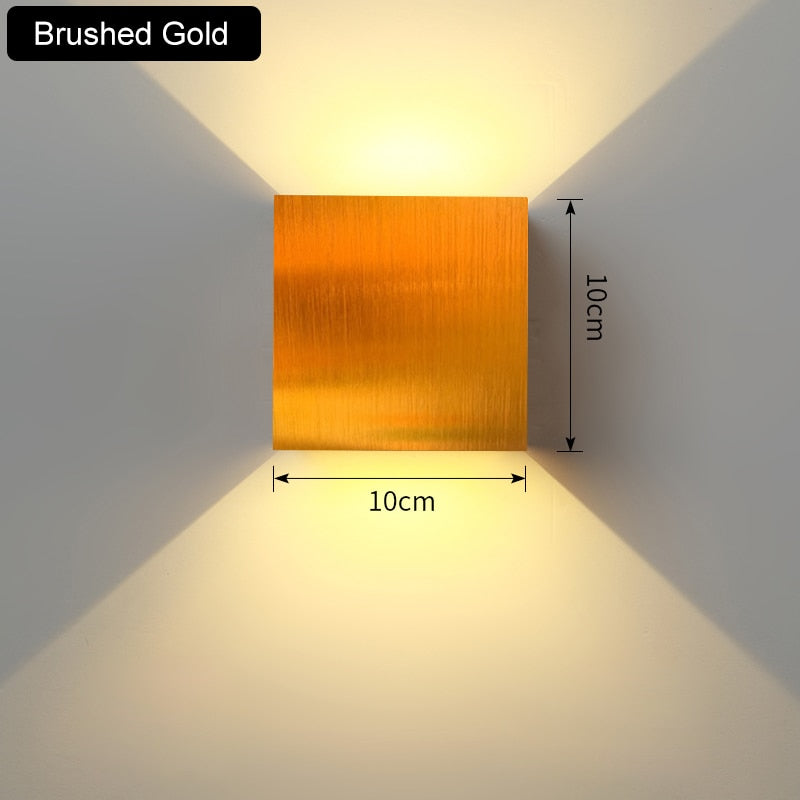 6W Up and Down Wall Lamps gold silver LED Aluminum Wall Light