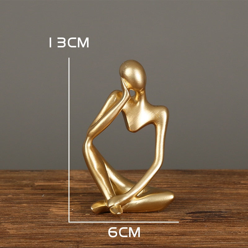 Nordic Art Abstract Thinker Statue Modern European Style