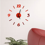 Mini Home Wall Clock 3D DIY Acrylic Mirror Stickers