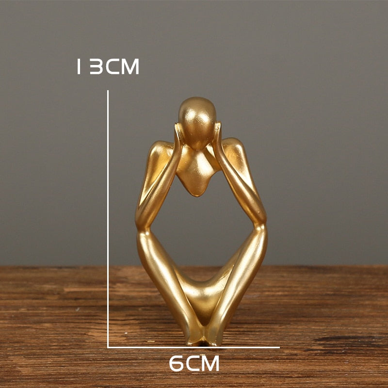 Nordic Art Abstract Thinker Statue Modern European Style