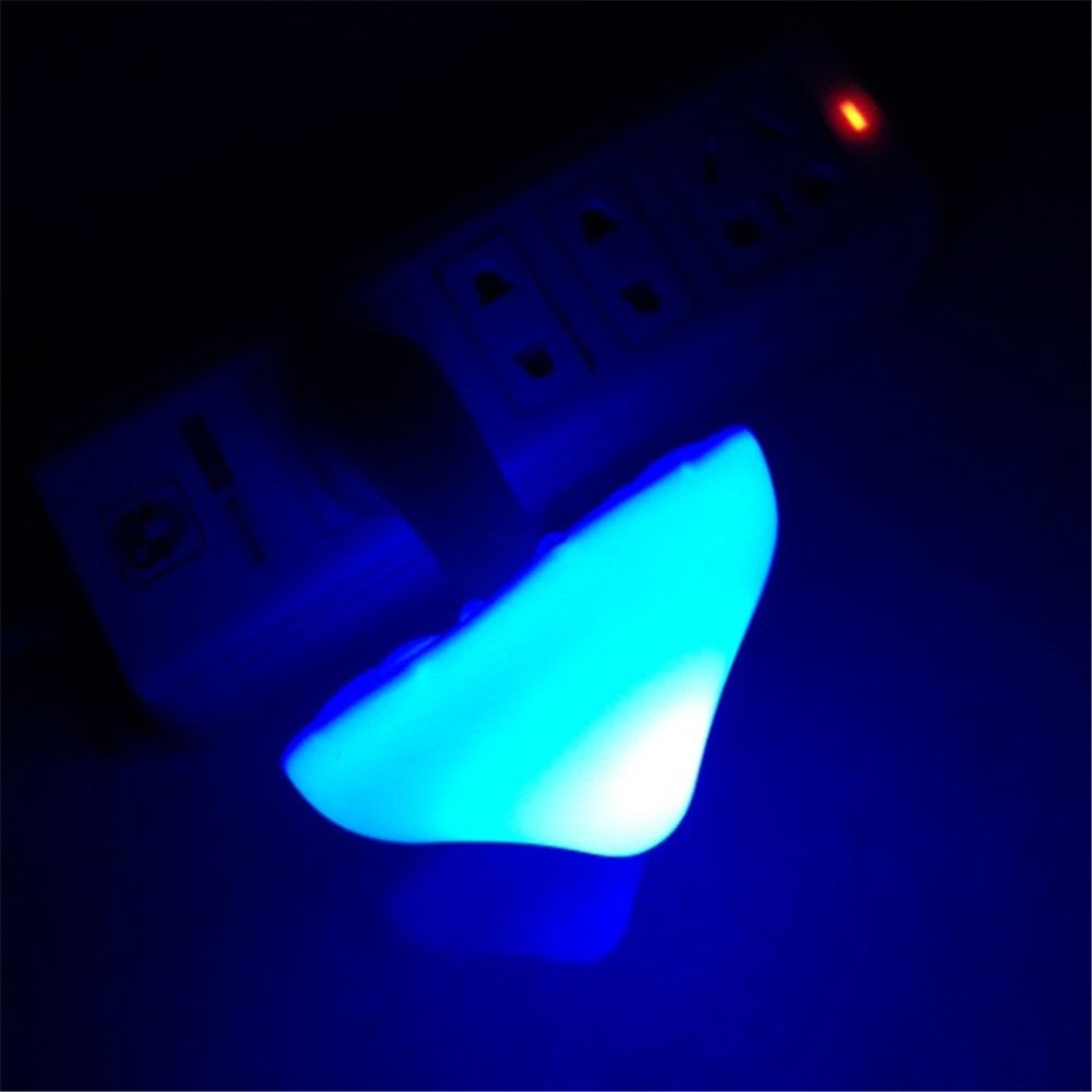 Led Night Light Mushroom Wall Socket Lamp