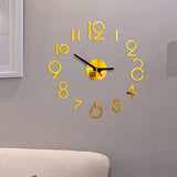 Mini Home Wall Clock 3D DIY Acrylic Mirror Stickers