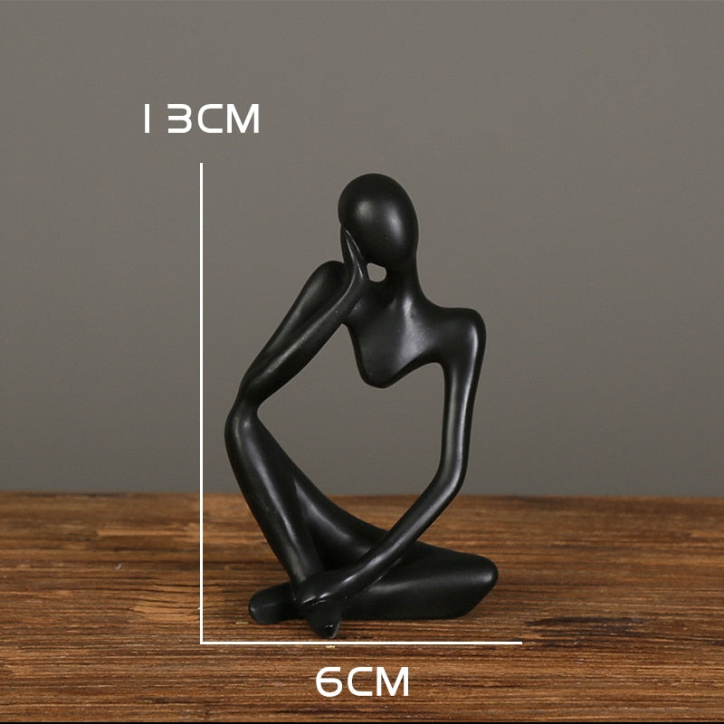 Nordic Art Abstract Thinker Statue Modern European Style